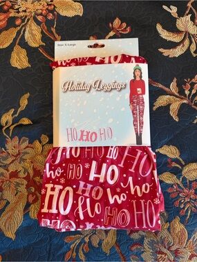 2 pair of Women's Santa Print Holiday Leggings